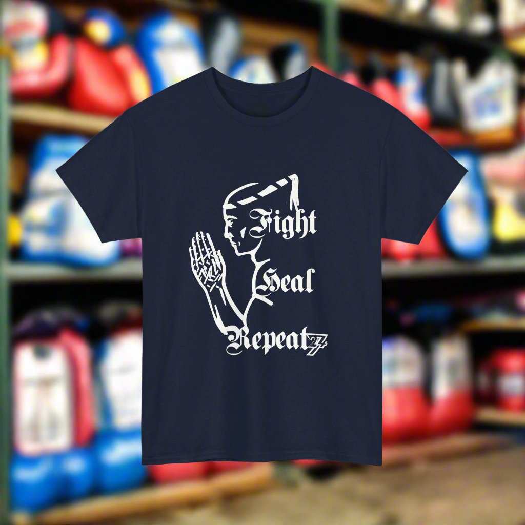 Muay Thai Tee combat T-Shirt Fighter tee thai boxing t-shirt navy