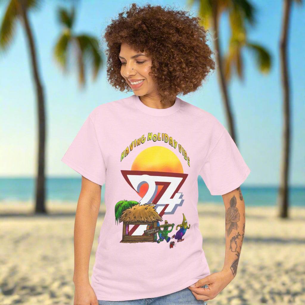 Pink Cactus Banana Boat T-Shirt - Playful Summer Vacation Design for All