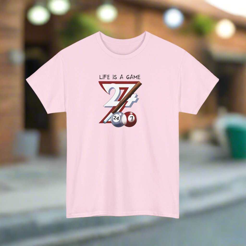 Pool T-shirt sport tee pool design on tee billiard t-shirt printed tee light pink