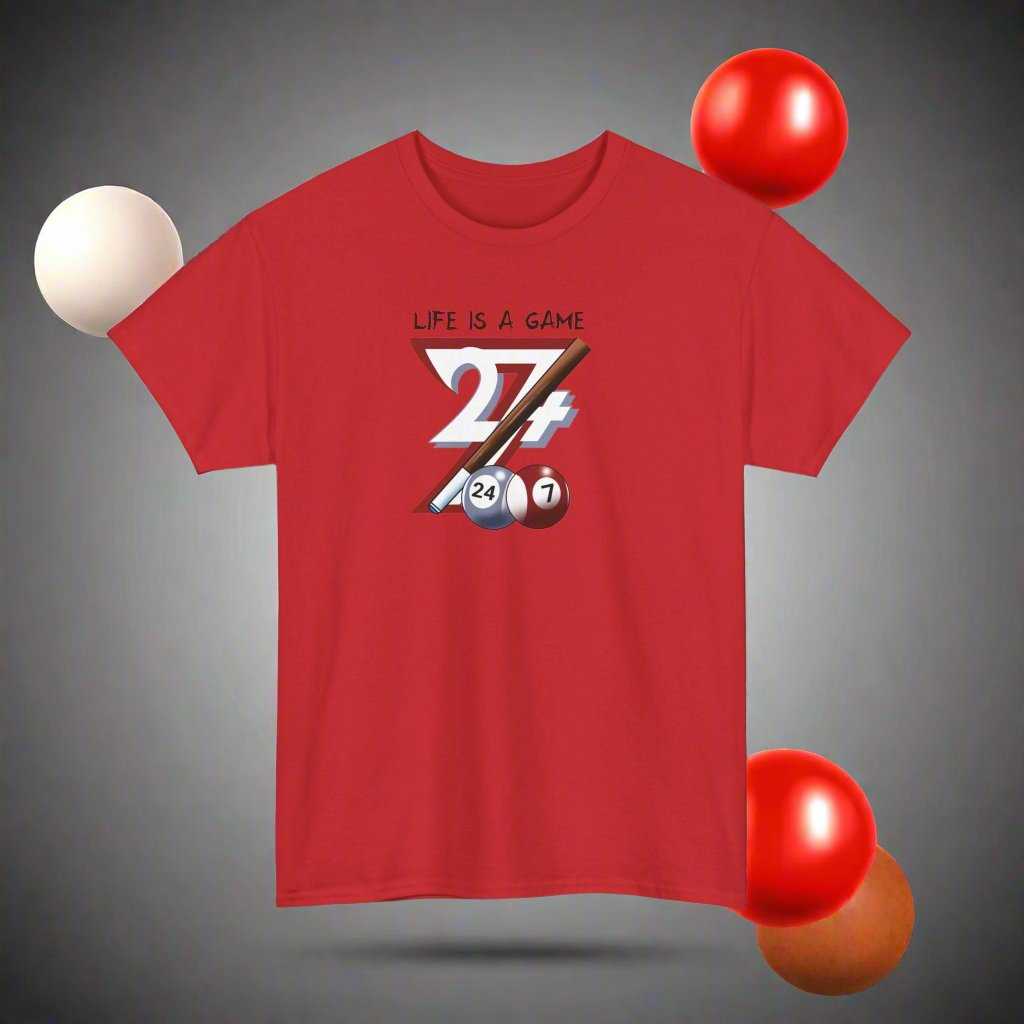 Pool T-shirt sport tee pool design on tee billiard t-shirt printed tee red