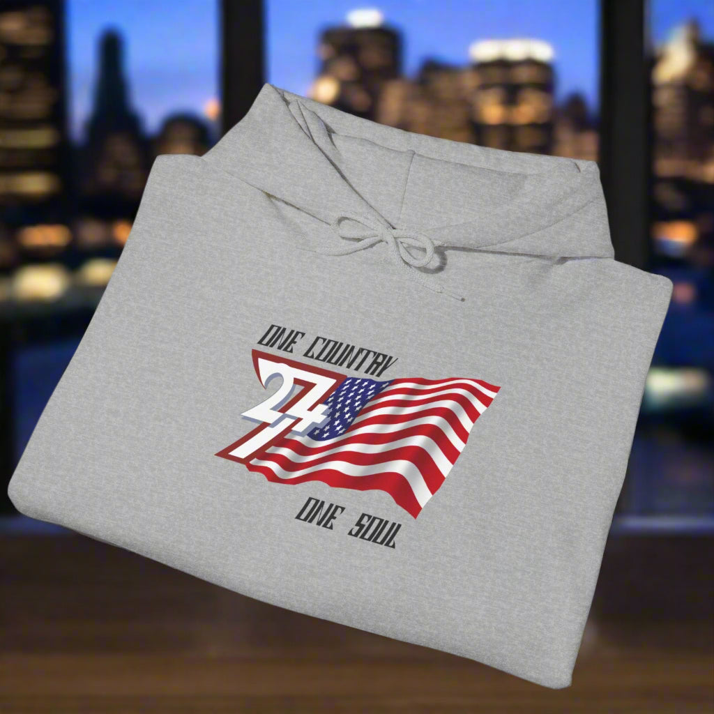 Premium USA Hoodie - American Pride Patriotic Apparel sport grey