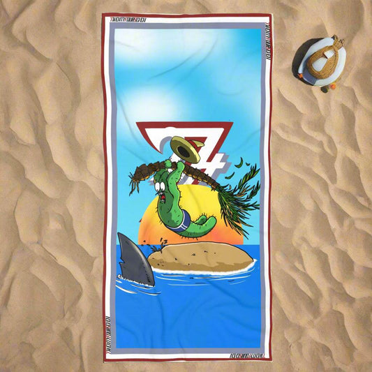 Shark Beach Towel - Cactus Holiday Vibe sandy beach