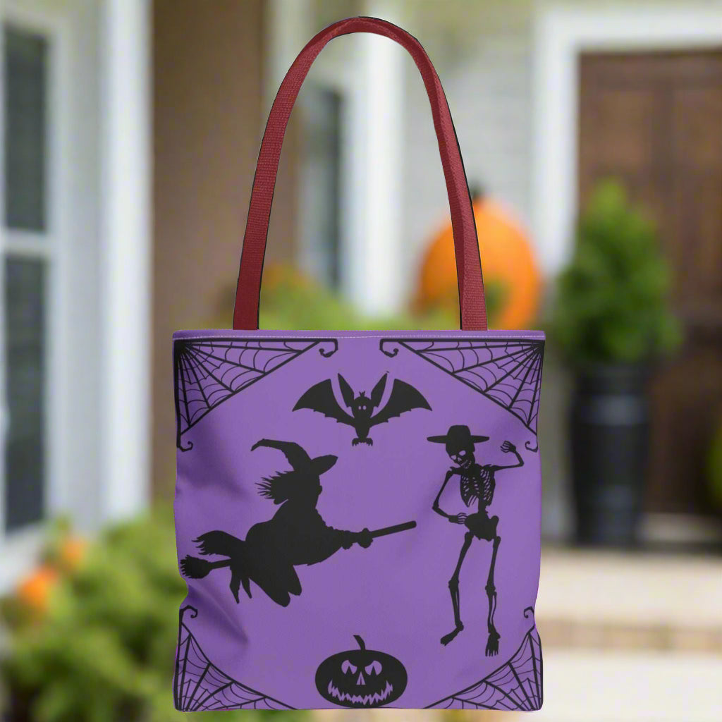 Spooky Halloween Tote Bag medium red front