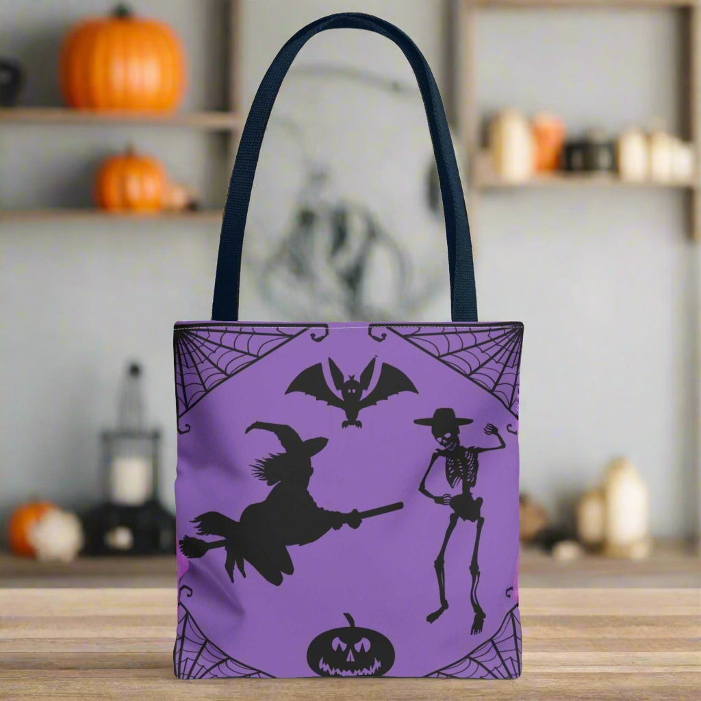 Spooky Halloween Tote Bag small navy front
