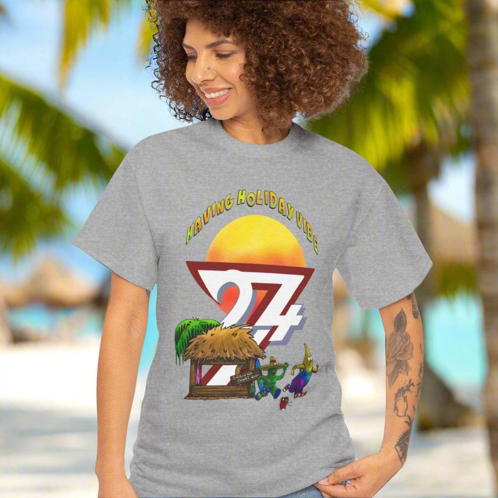 Sport Grey Cactus Banana Boat T-Shirt - Comfortable Cotton Summer Tee
