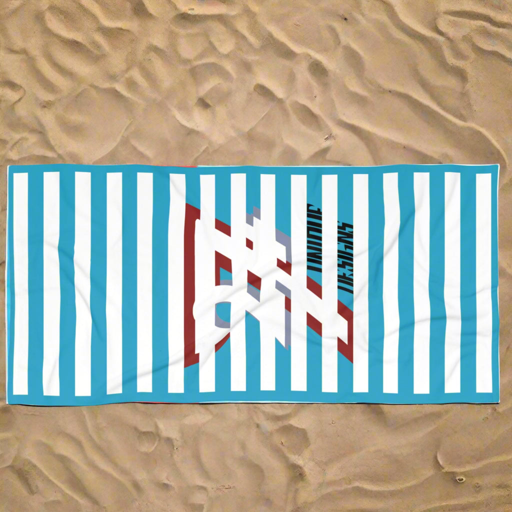 Striped Beach Towel - 24/7 Logo Summer Towel