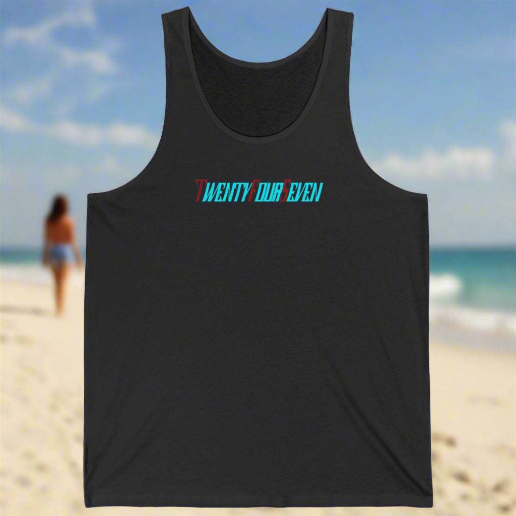 Stylish Woman Top Twentyfourseven Jersey Tank by 24/7 Unique Designs dark grey