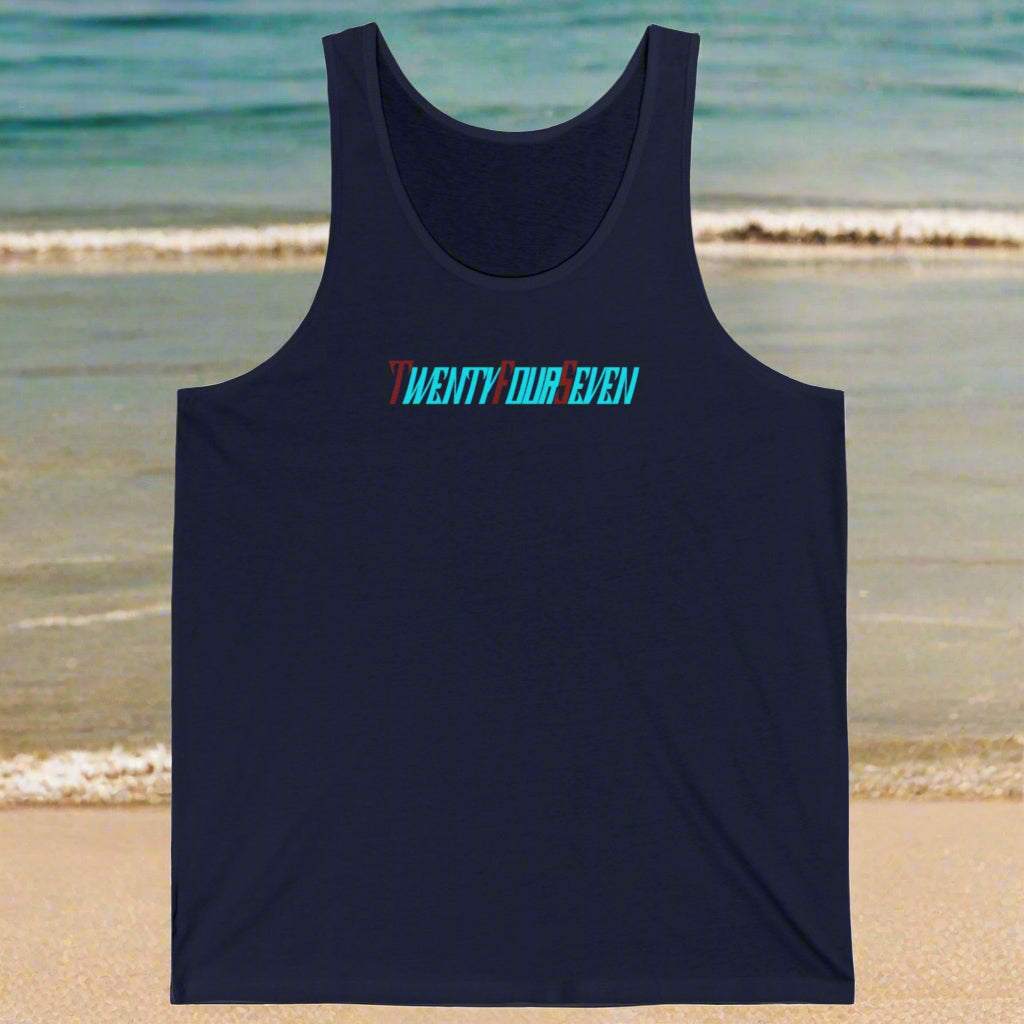 Stylish Woman Top Twentyfourseven Jersey Tank by 24/7 Unique Designs navy