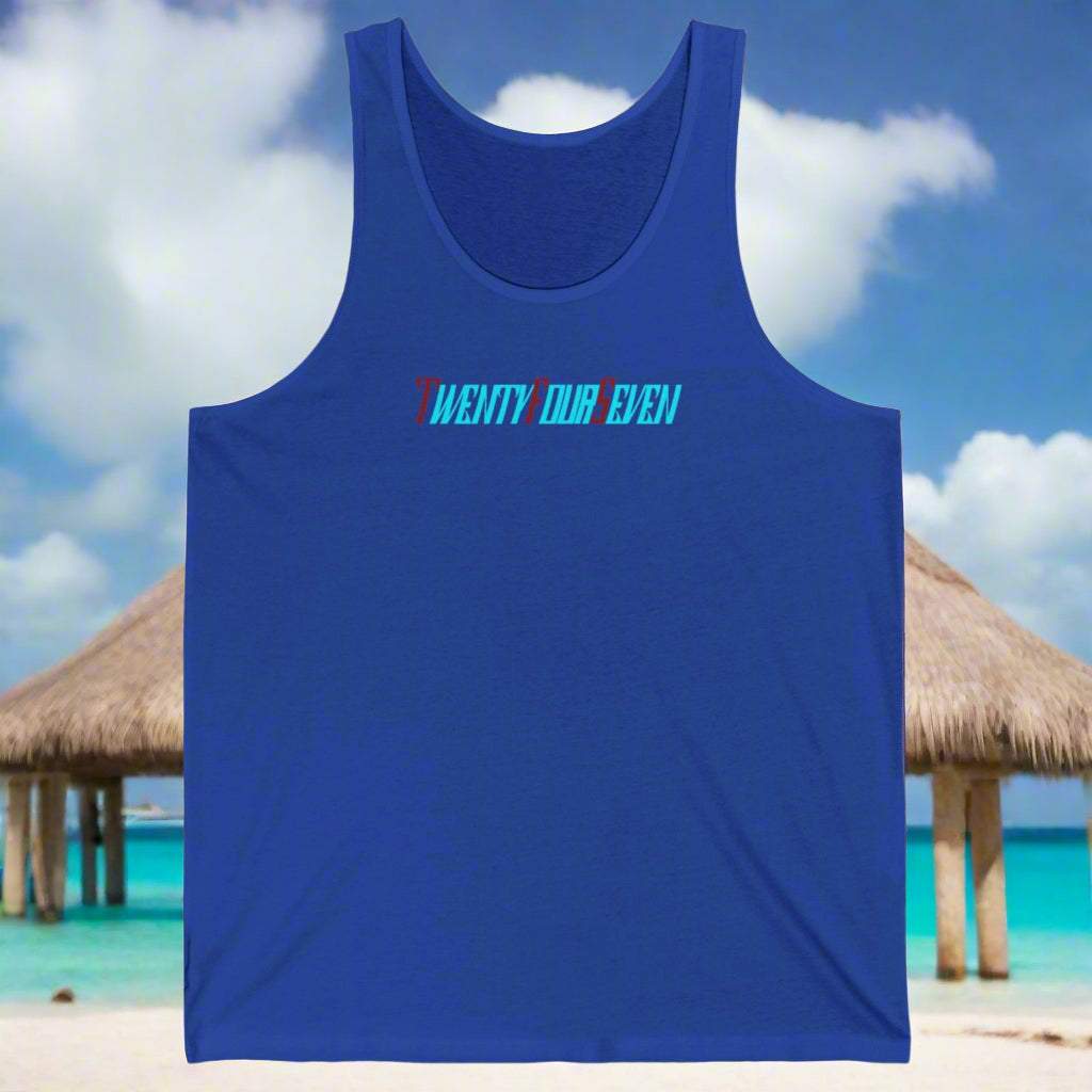 Stylish Woman Top Twentyfourseven Jersey Tank by 24/7 Unique Designs true royal