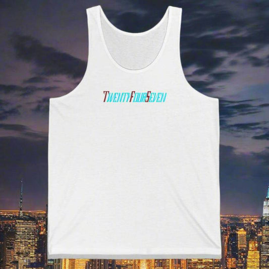 Stylish Woman Top Twentyfourseven Jersey Tank by 24/7 Unique Designs white