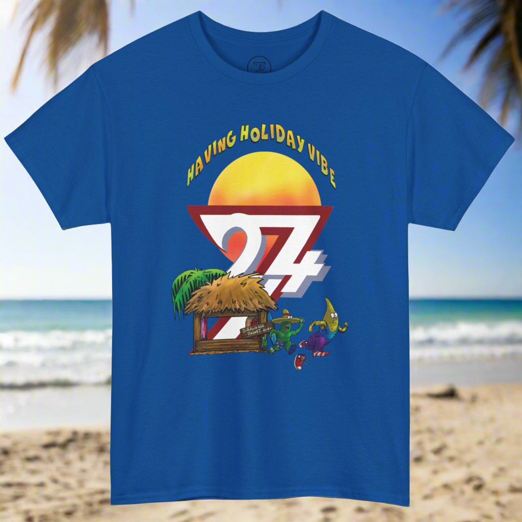 Summer vibe cactus tee with tropical design