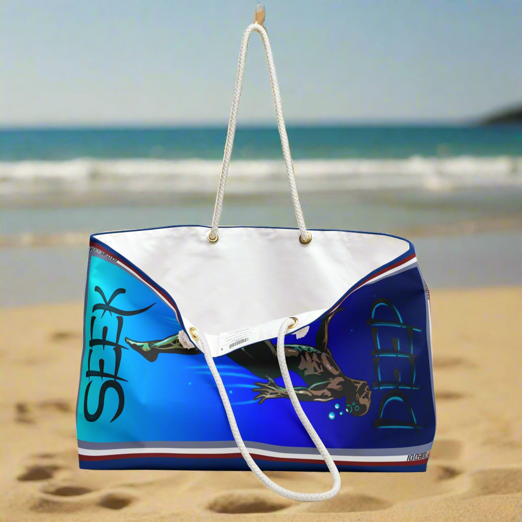 Summer vibe weekender bag with diver design