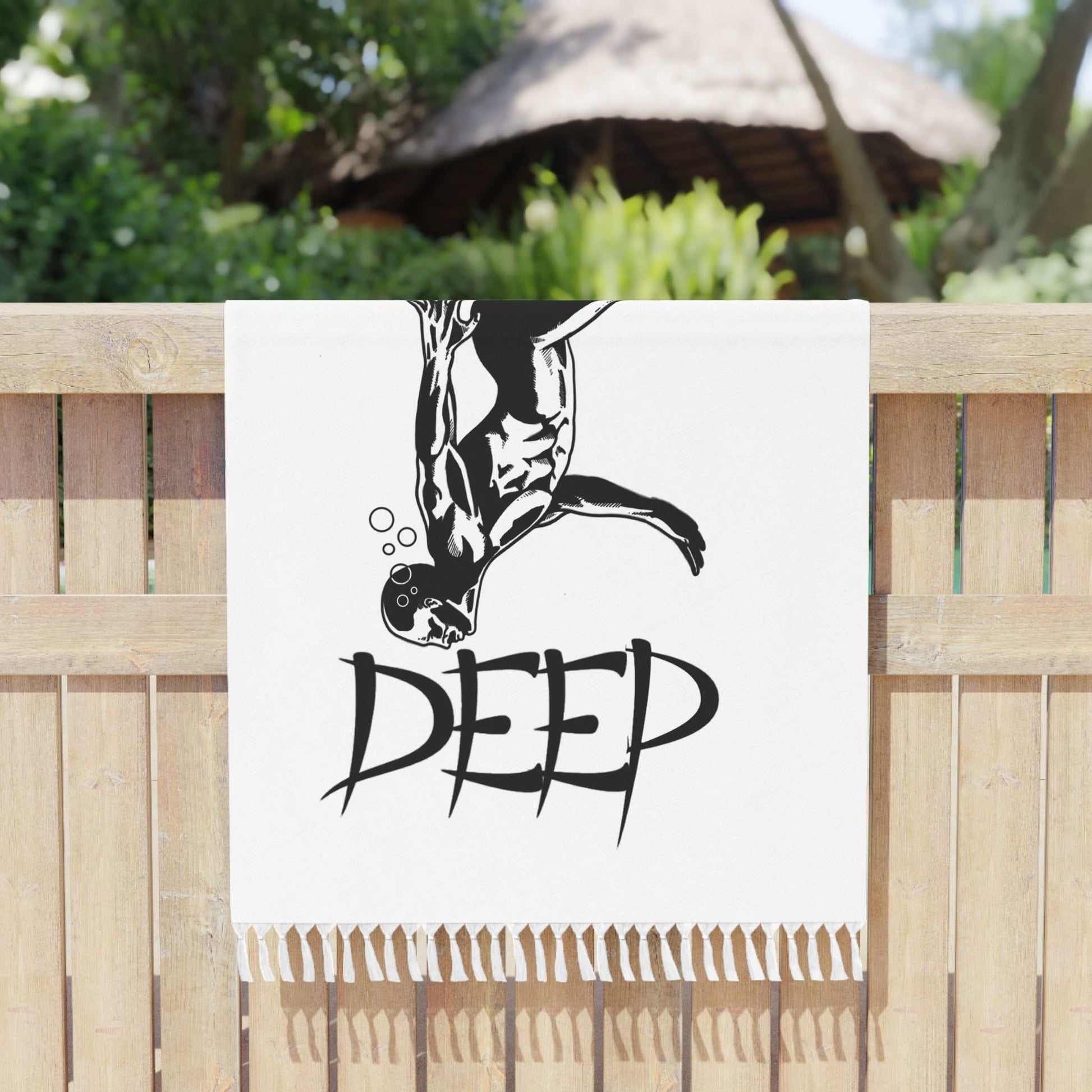 Swimming towel beach towel created by 24/7 Unique Designs folded