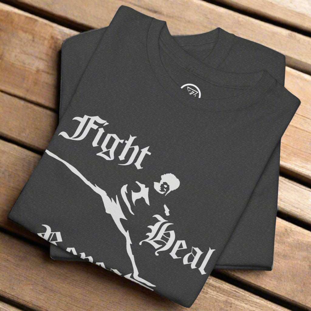 Taekwondo T-Shirt dark heather folded