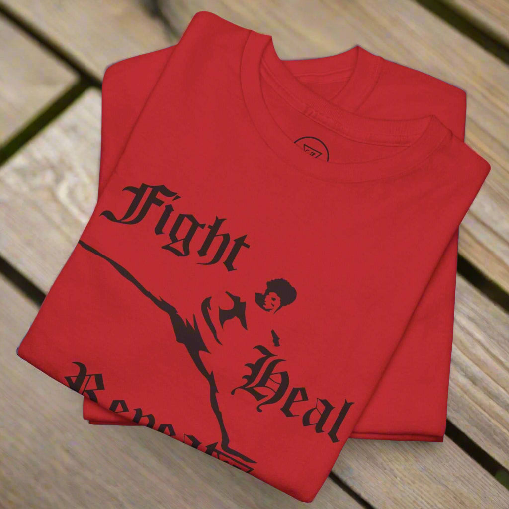 Taekwondo T-Shirt red folded