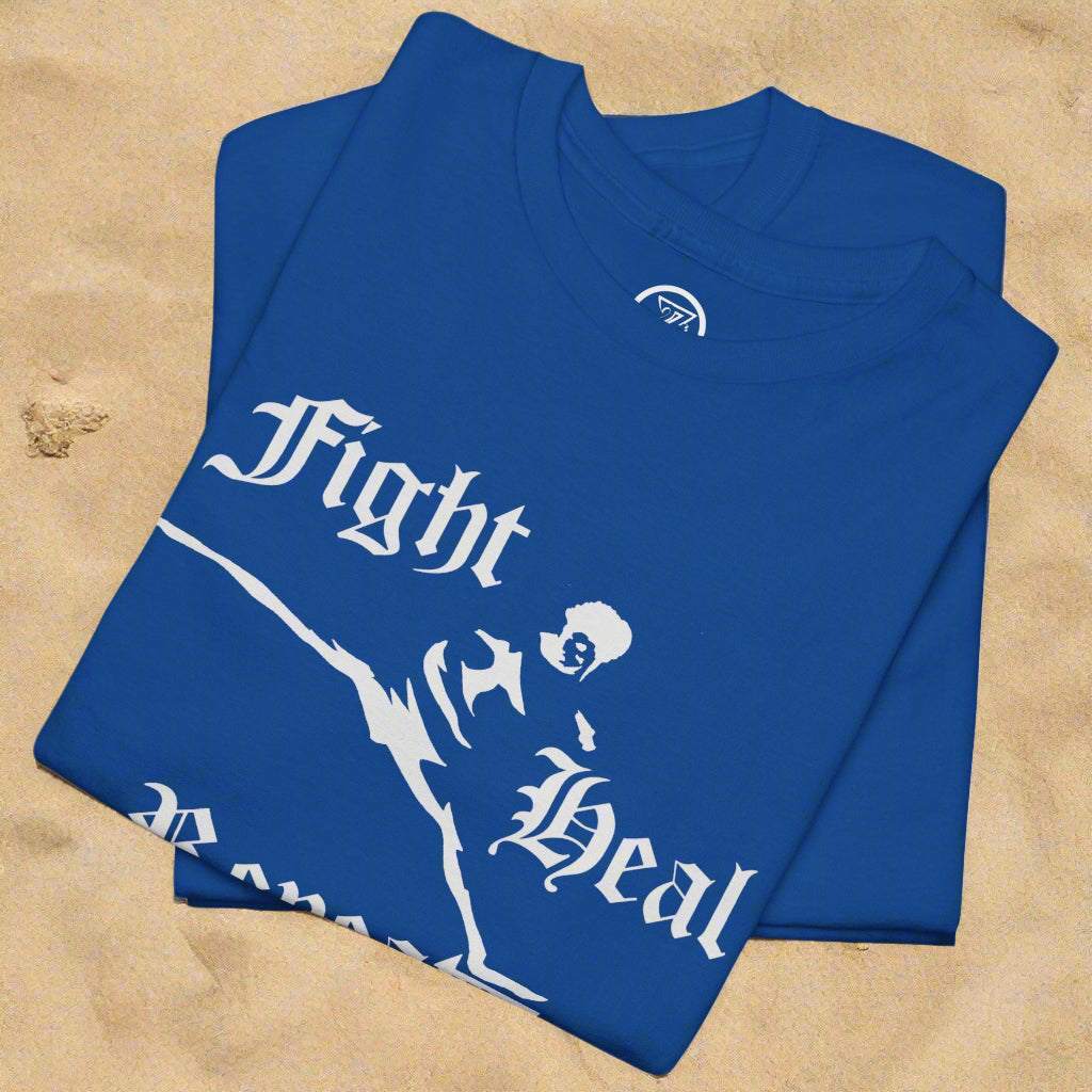 Taekwondo T-Shirt royal blue folded