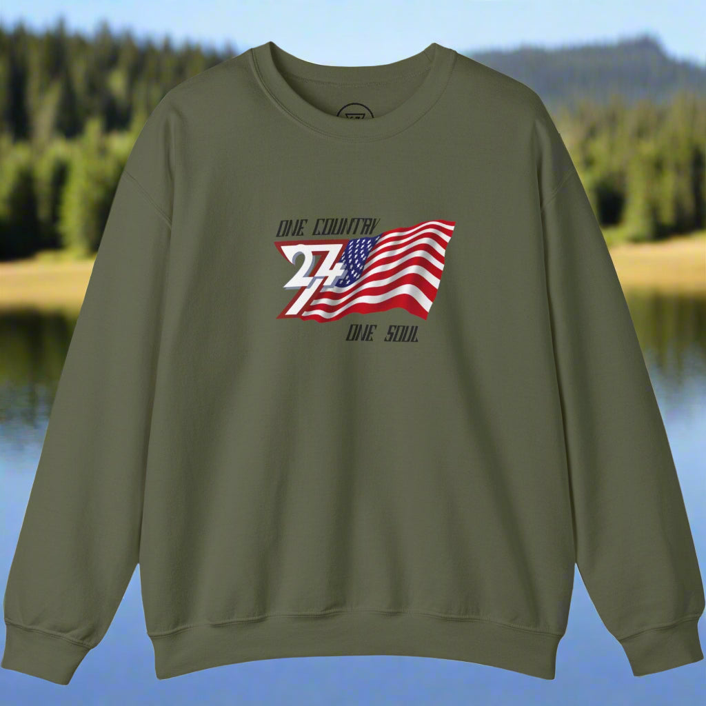 USA Patriot Unisex Sweatshirt military green for the tough ones
