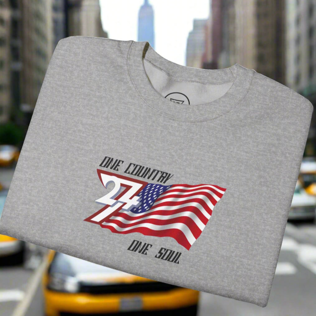 USA Sweatshirt unique gift in sport grey