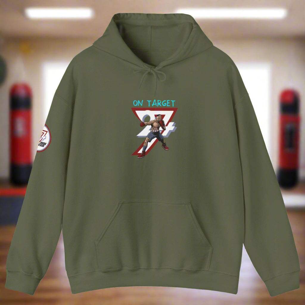 Unique Design boxing sport Hoodie military green