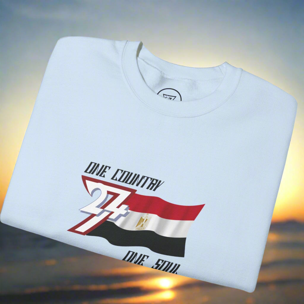 Unique design sweatshirt with Egypt flag printed on chest