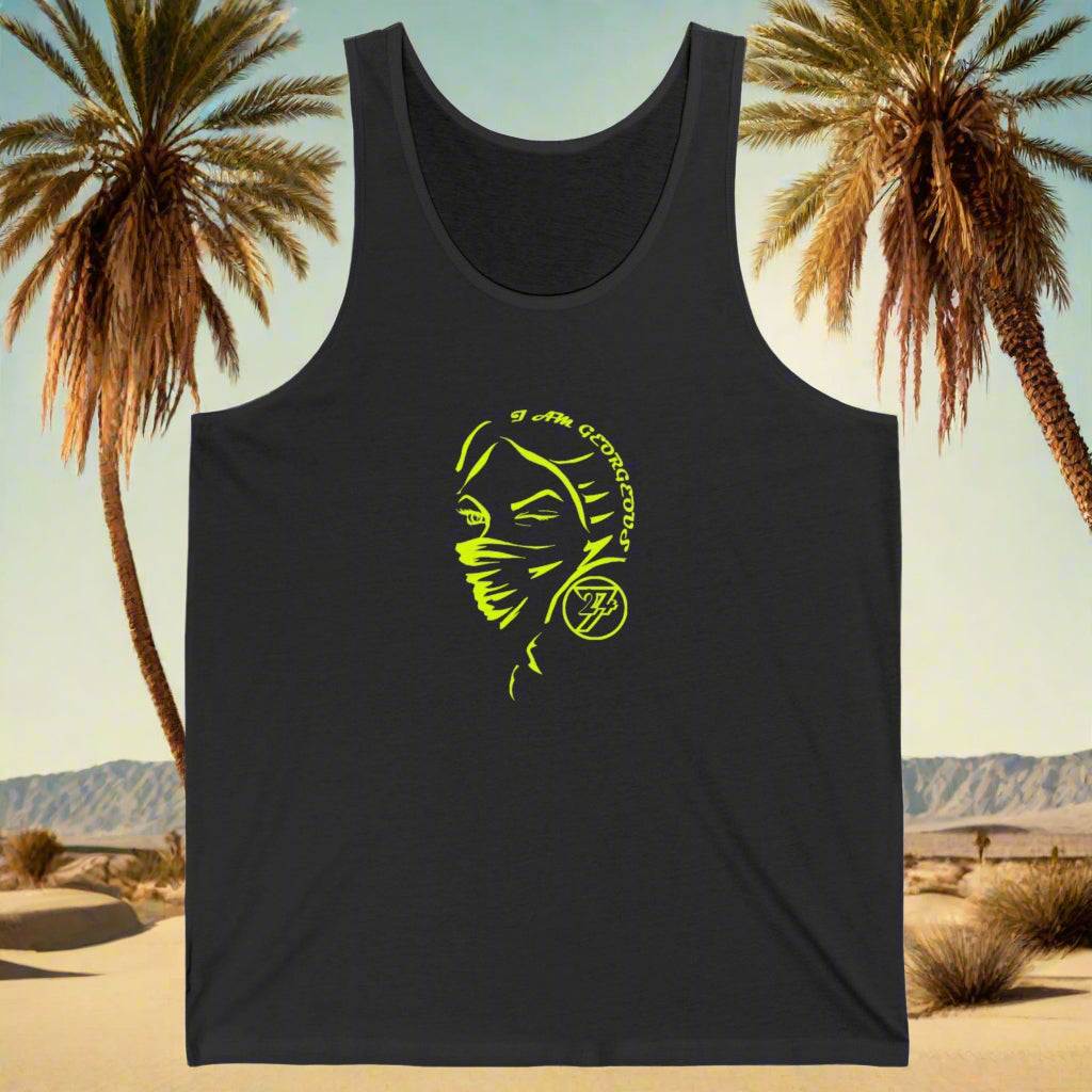 Unique tank top dark grey