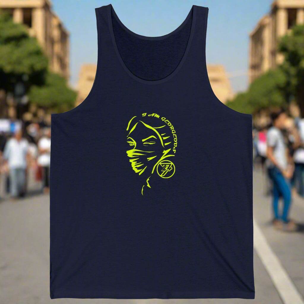Unique tank top navy