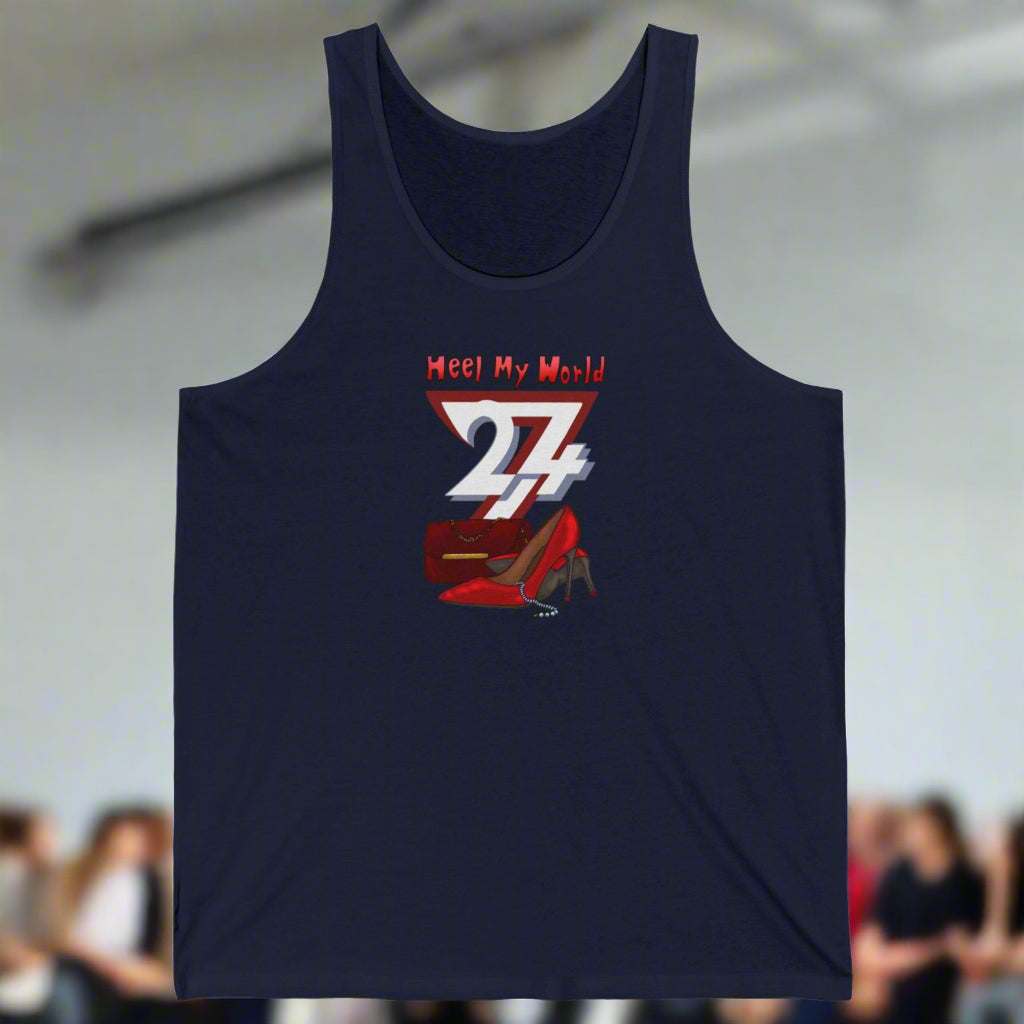 Unique tops for women jersey tank navy