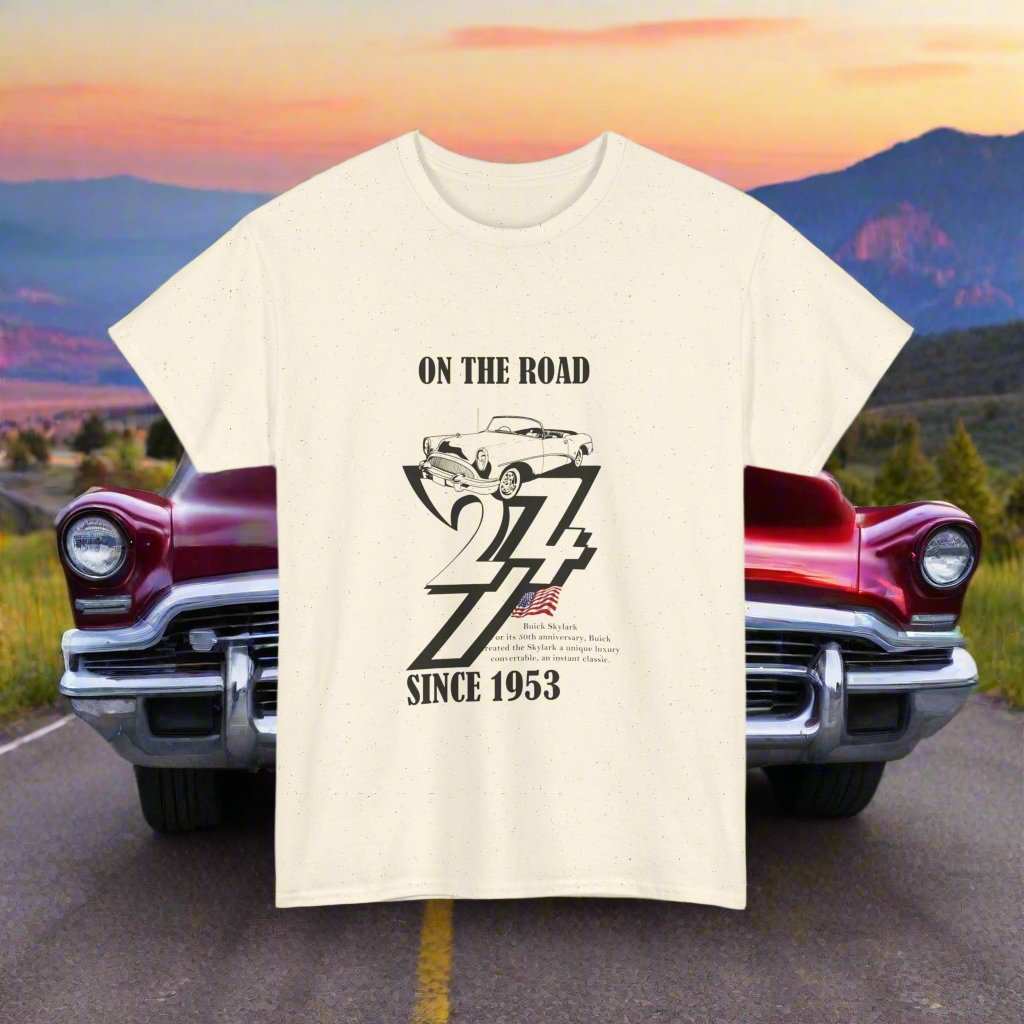 Vintage Car Tee 1953 Buick on t-shirt classic car tee natural