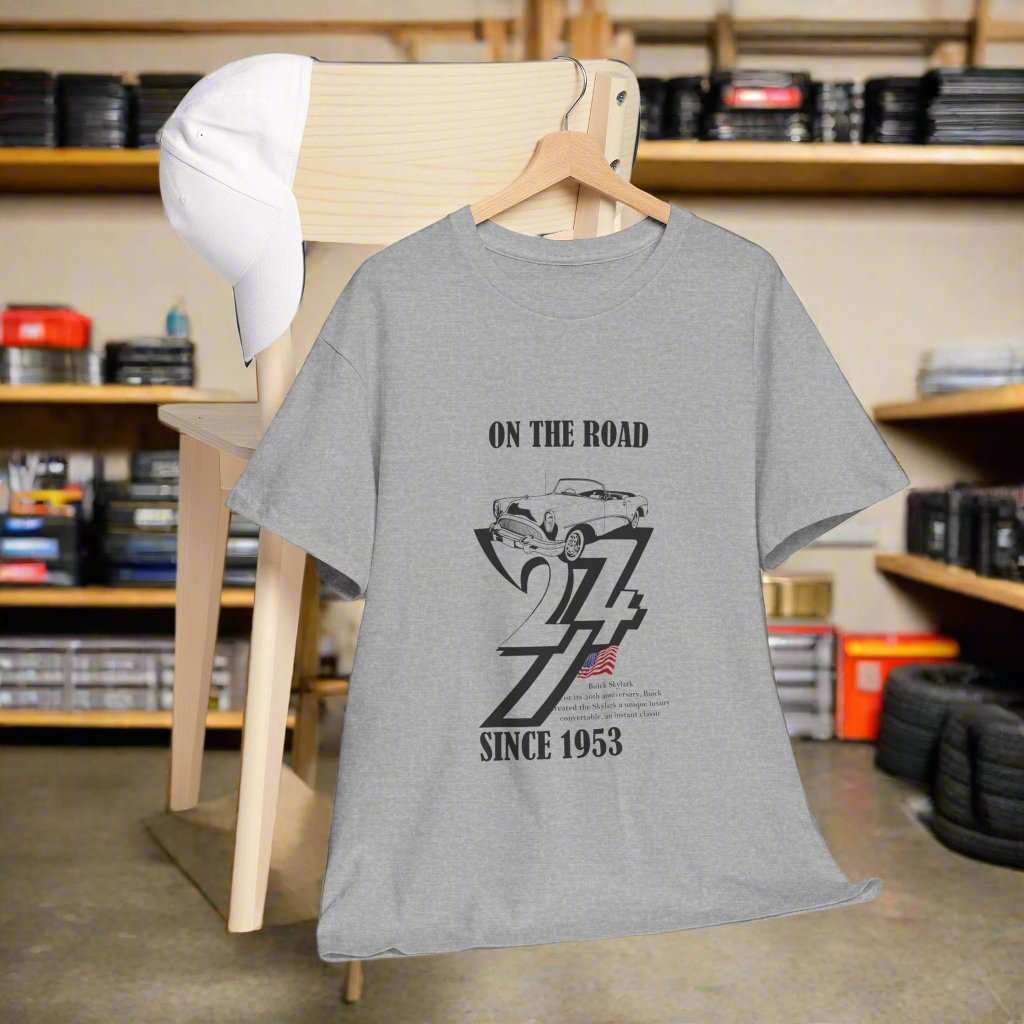Vintage Car Tee 1953 Buick on t-shirt classic car tee sport grey
