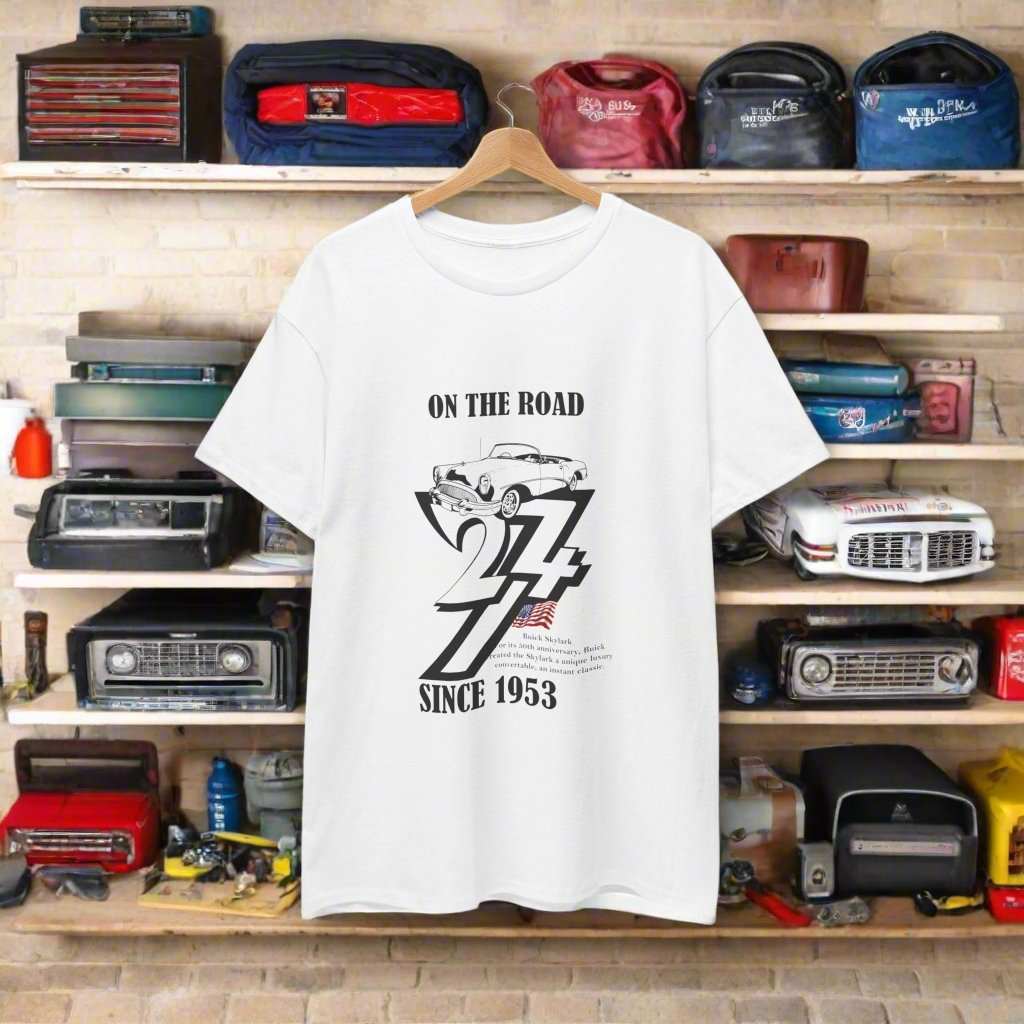 Vintage Car Tee 1953 Buick on t-shirt classic car tee white