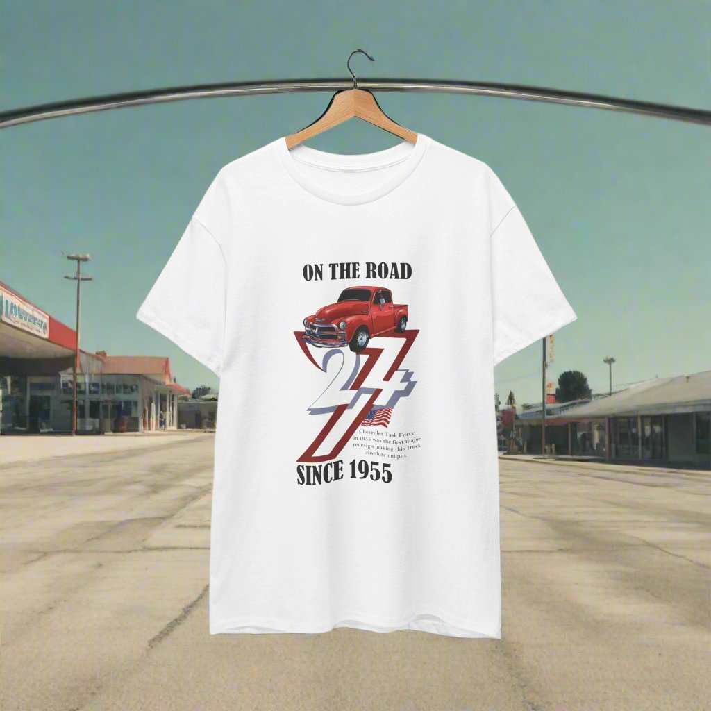 Vintage Chevy T-shirt 1955 Chevrolet Gift Shirt classic car Chevy tee white