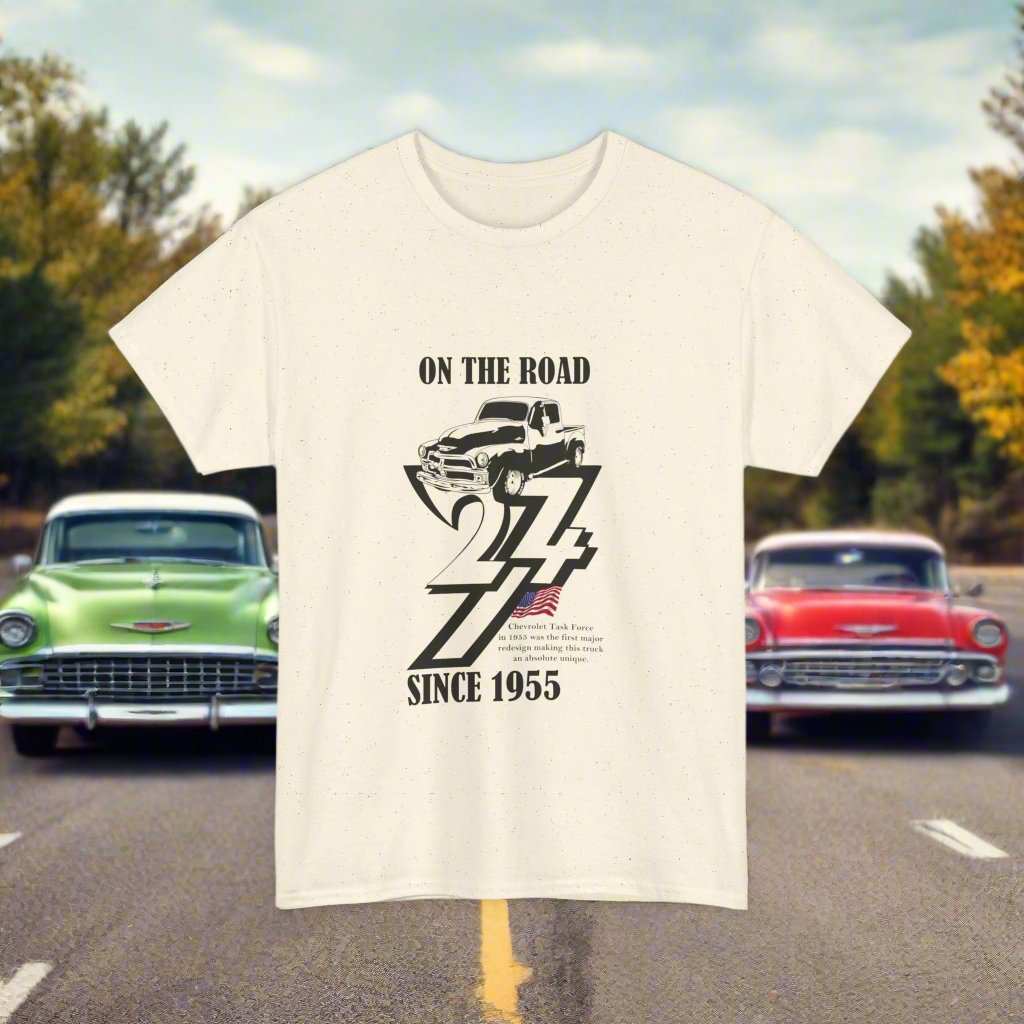 Vintage Chevy Tee 1955 Chevrolet Gift T-Shirt Car tee classic cars top natural