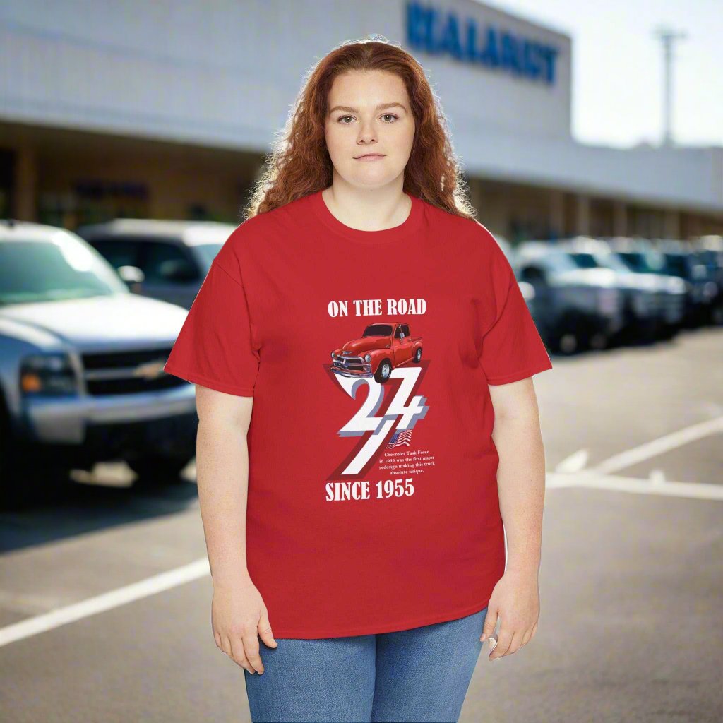 Vintage Chevy Tee Chevrolet T-Shirt Classic Cars Chevy Tee Vintage Top red