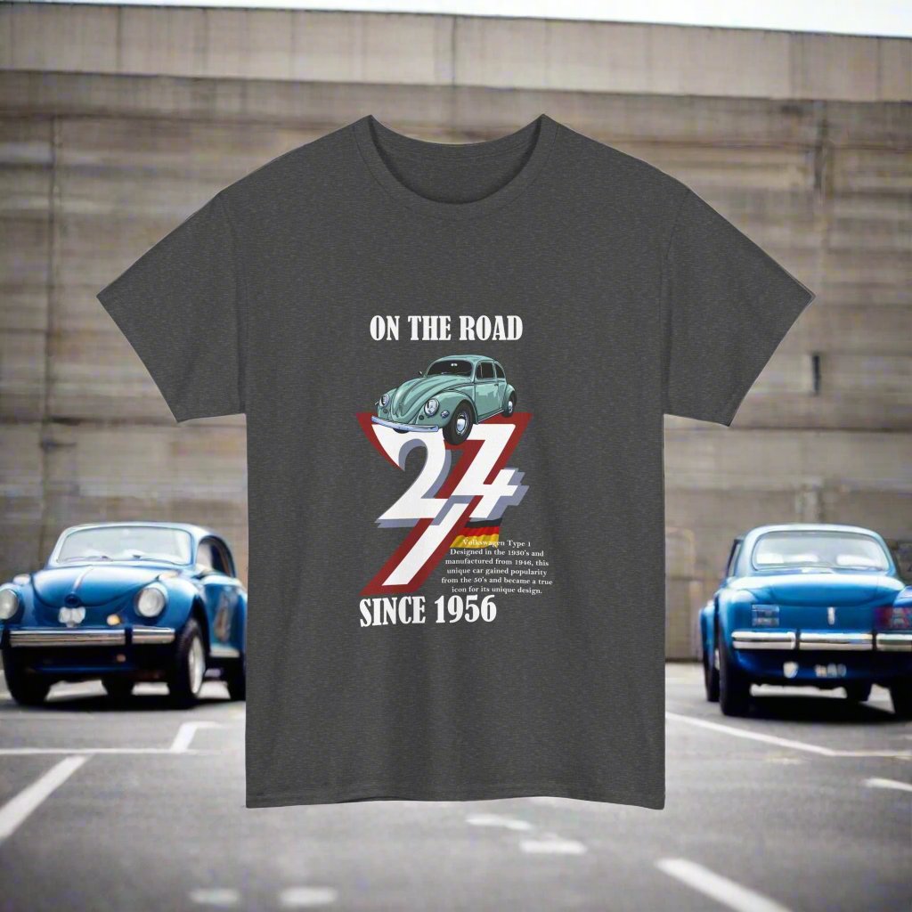 Classic Car Tee Vintage Volkswagen T-Shirt VW tee classic car t-shirt charcoal
