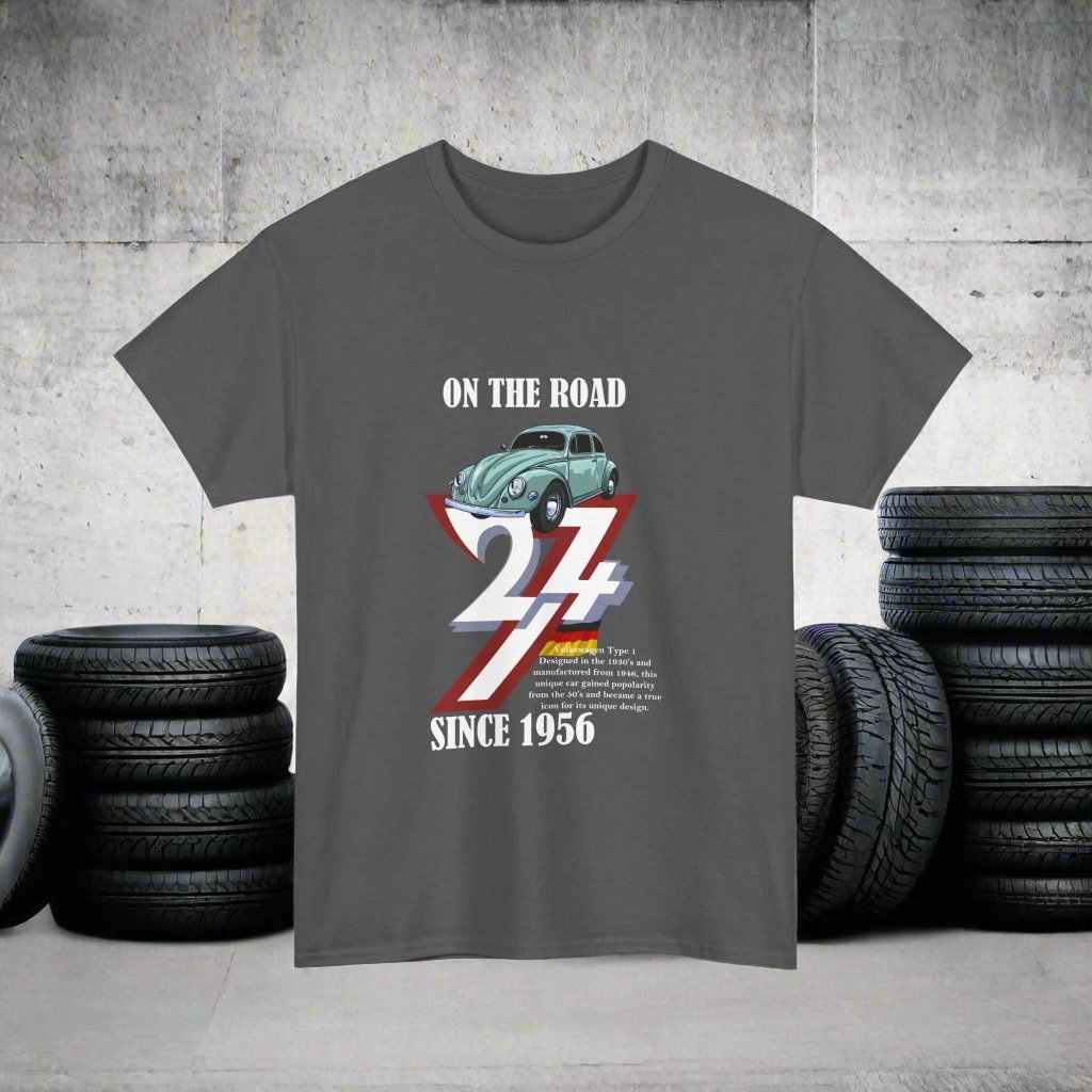 Classic Car Tee Vintage Volkswagen T-Shirt VW tee classic car t-shirt heather grey