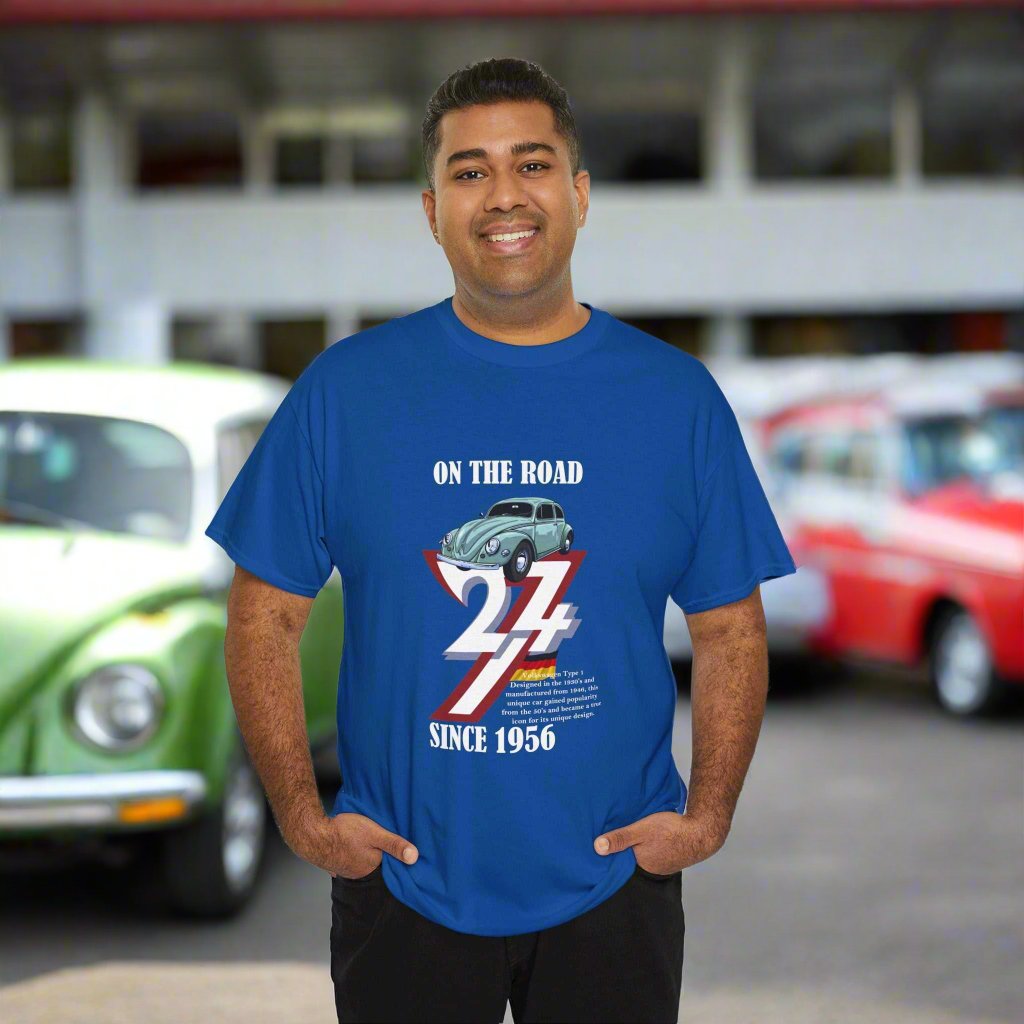 Classic Car Tee Vintage Volkswagen T-Shirt VW tee classic car t-shirt royal blue