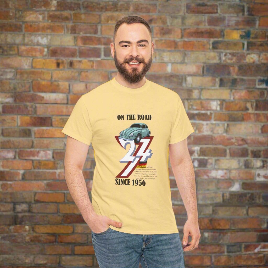 Volkswagen Tee volkswagen t-shirt classic car top vintage t-shirt yellow hazel