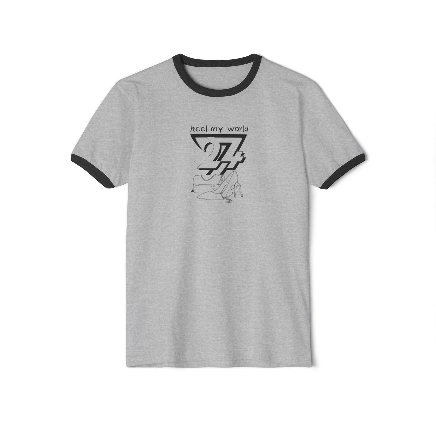 Women T-shirt: Handbag and High Heels T-Shirt by 24/7 Unique Designs front view