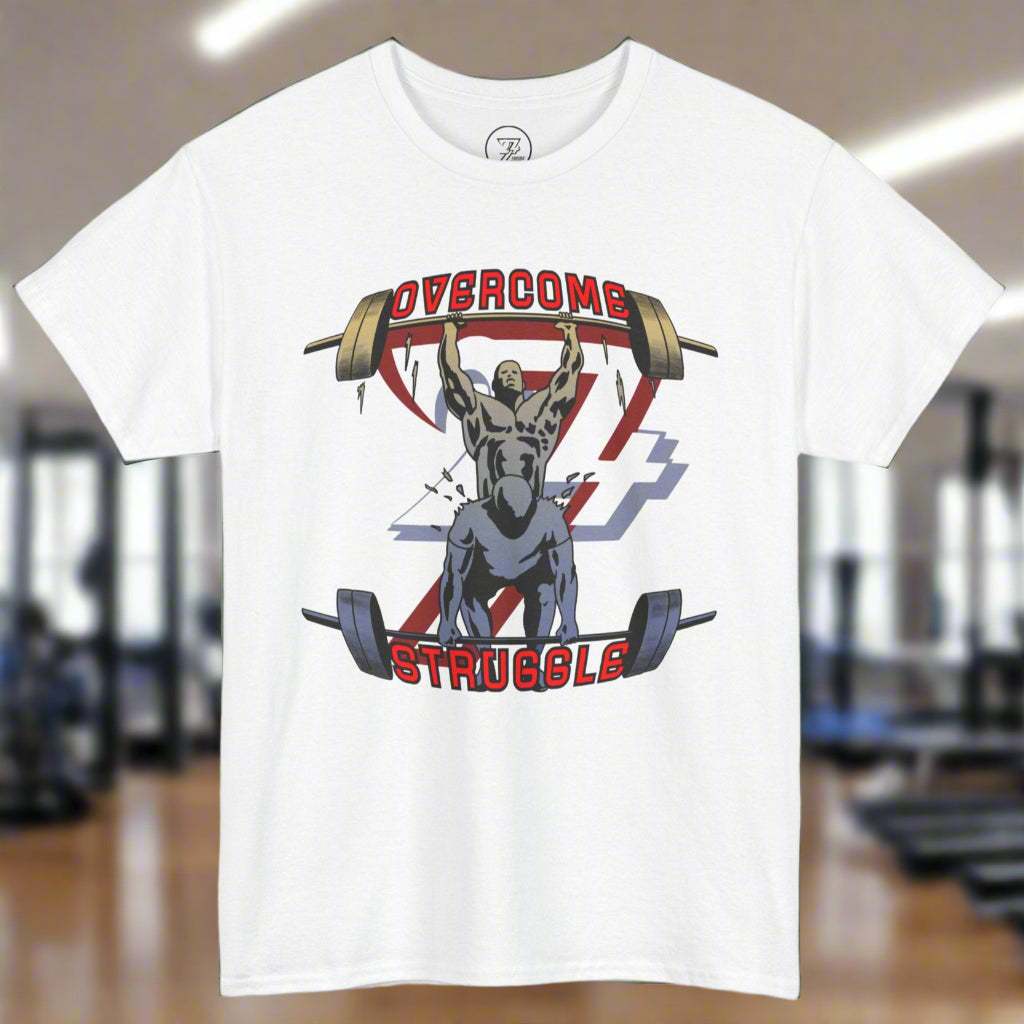 Workout t-shirt weight lifting gym t-shirt by 24/7 Unique Designs white