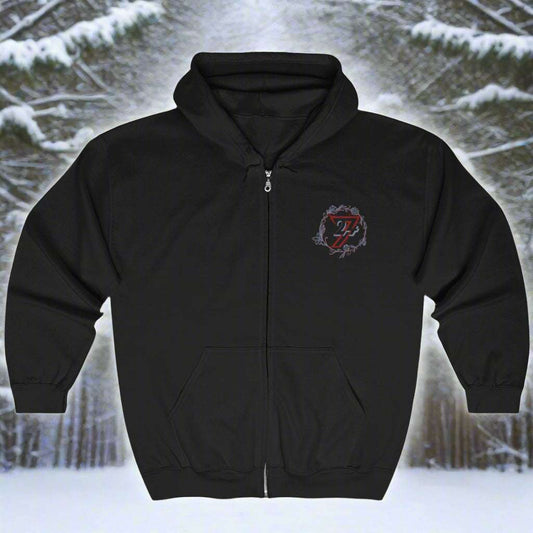 Floral hoodie for women flower design hoodie by 24/7 Unique Designs black front