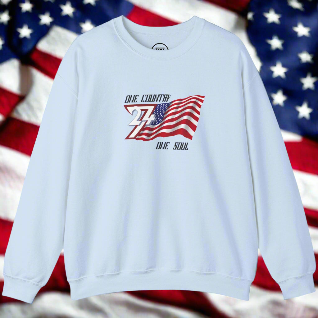 light blue USA Patriot Unisex Sweatshirt