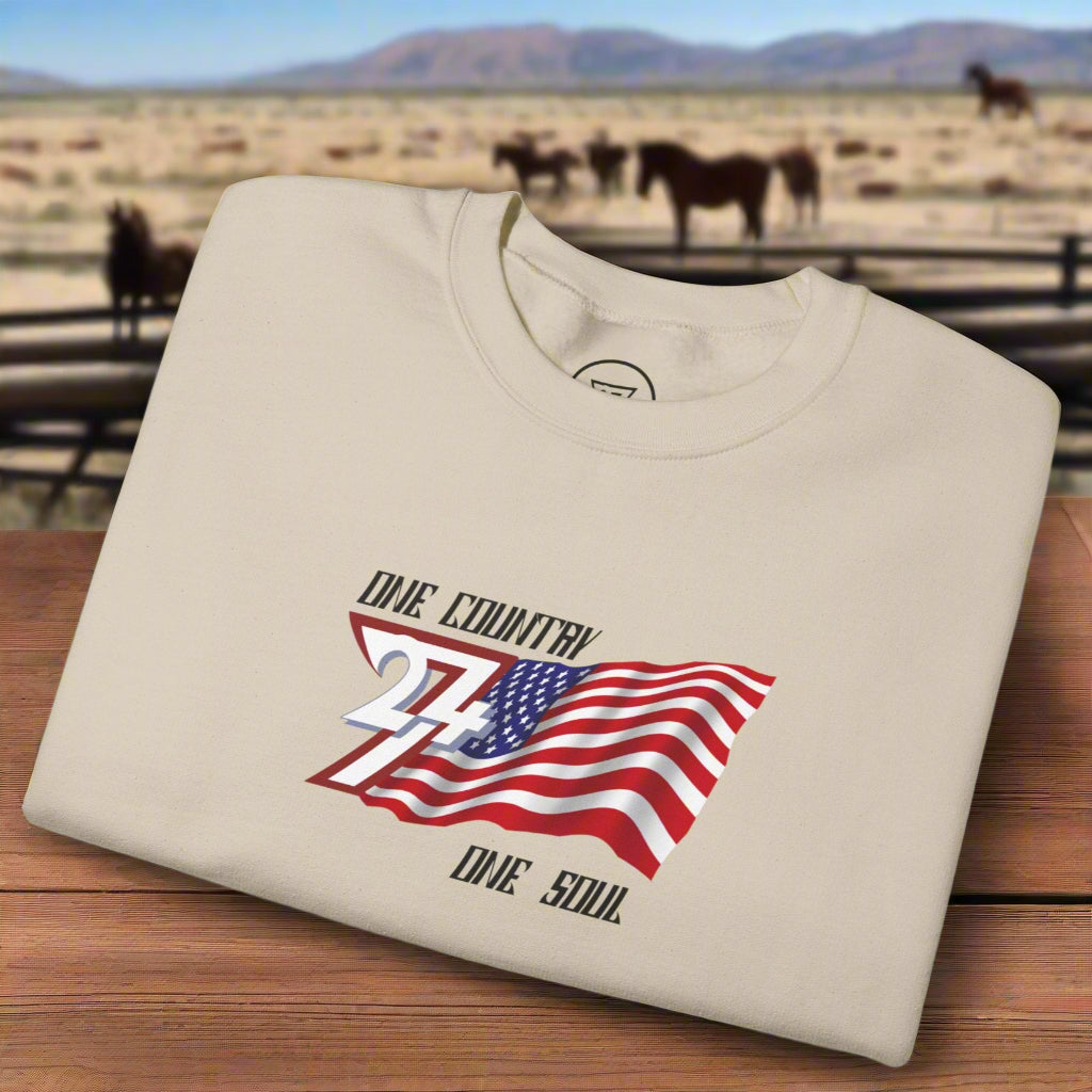 sand color USA Patriot Unisex Sweatshirt unique gift
