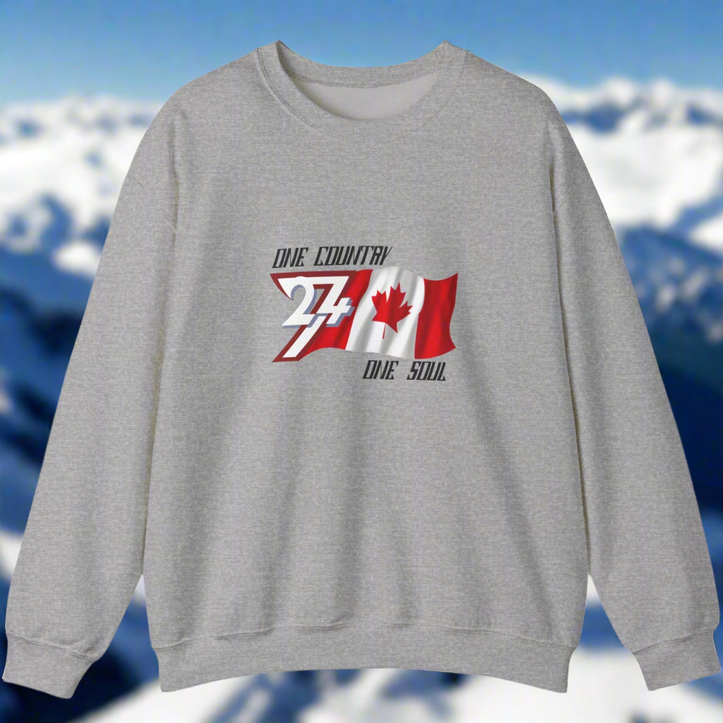sport grey Canada flag sweatshirt