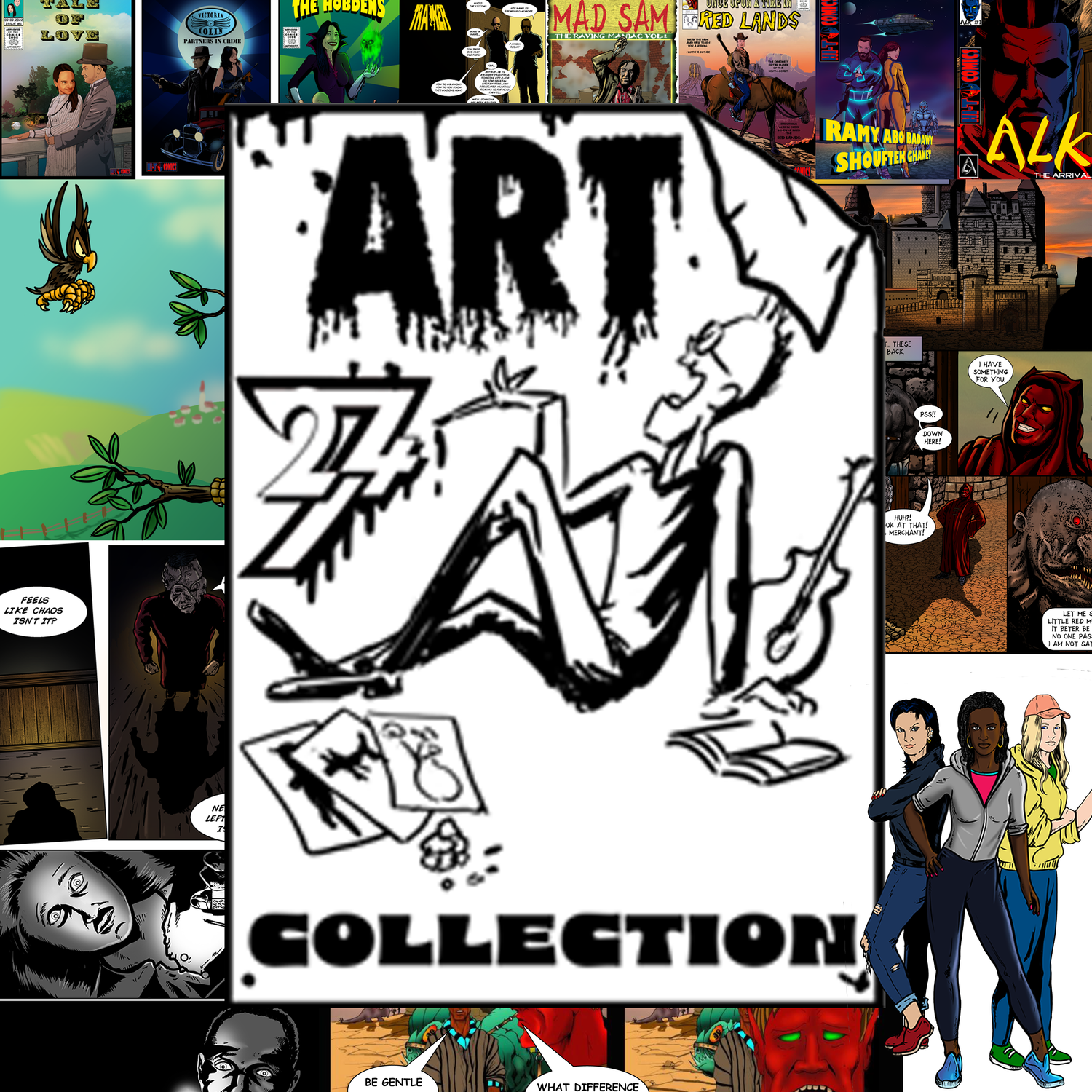 Unique Design Hand-Drawn Illustrated Art T-Shirts