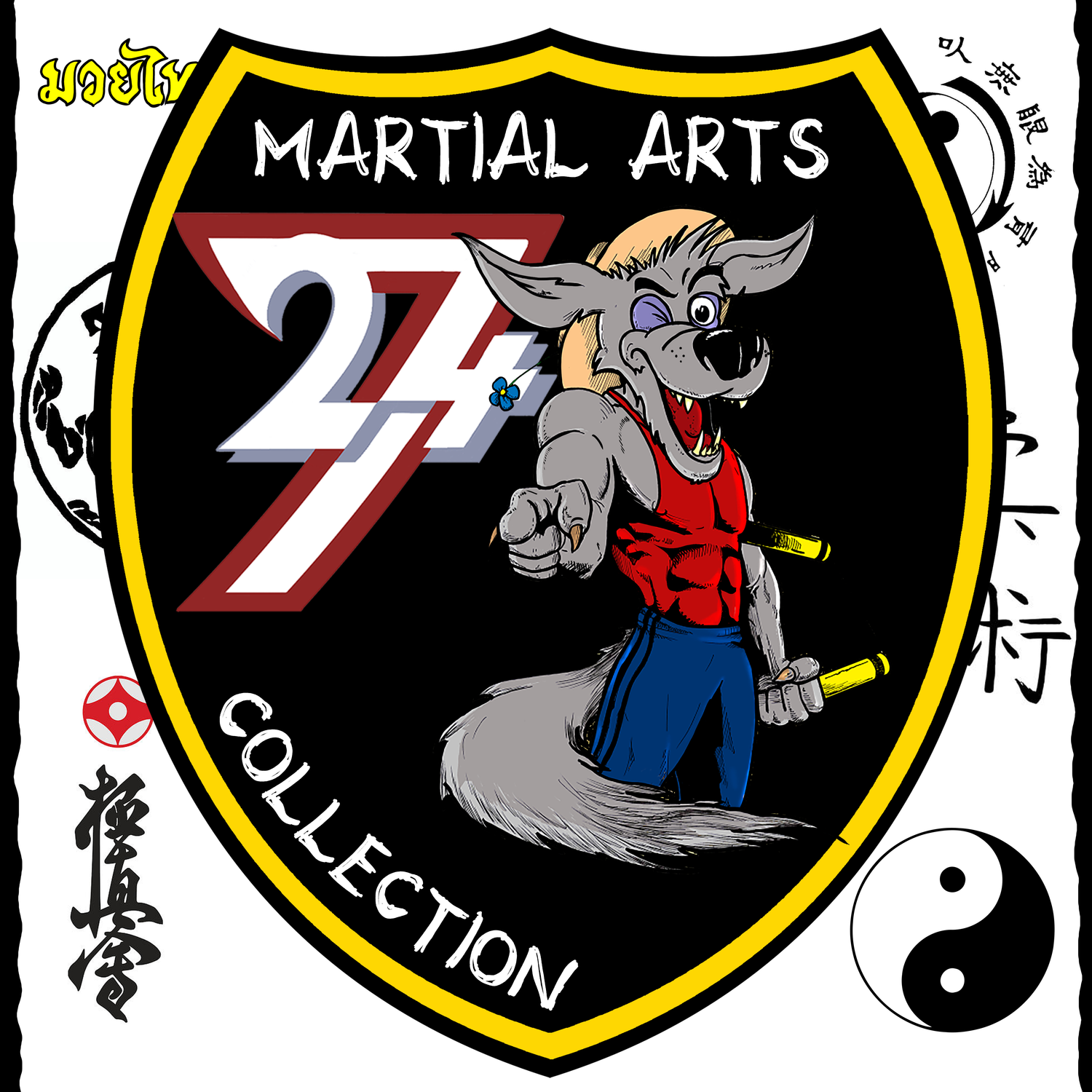 Unique Design Custom Hand-Drawn Illustrated Martial Arts T-Shirts