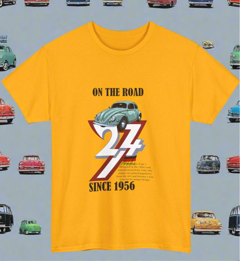 Vintage 1956 Volkswagen Tee Birthday gift - by 24/7 Unique Design