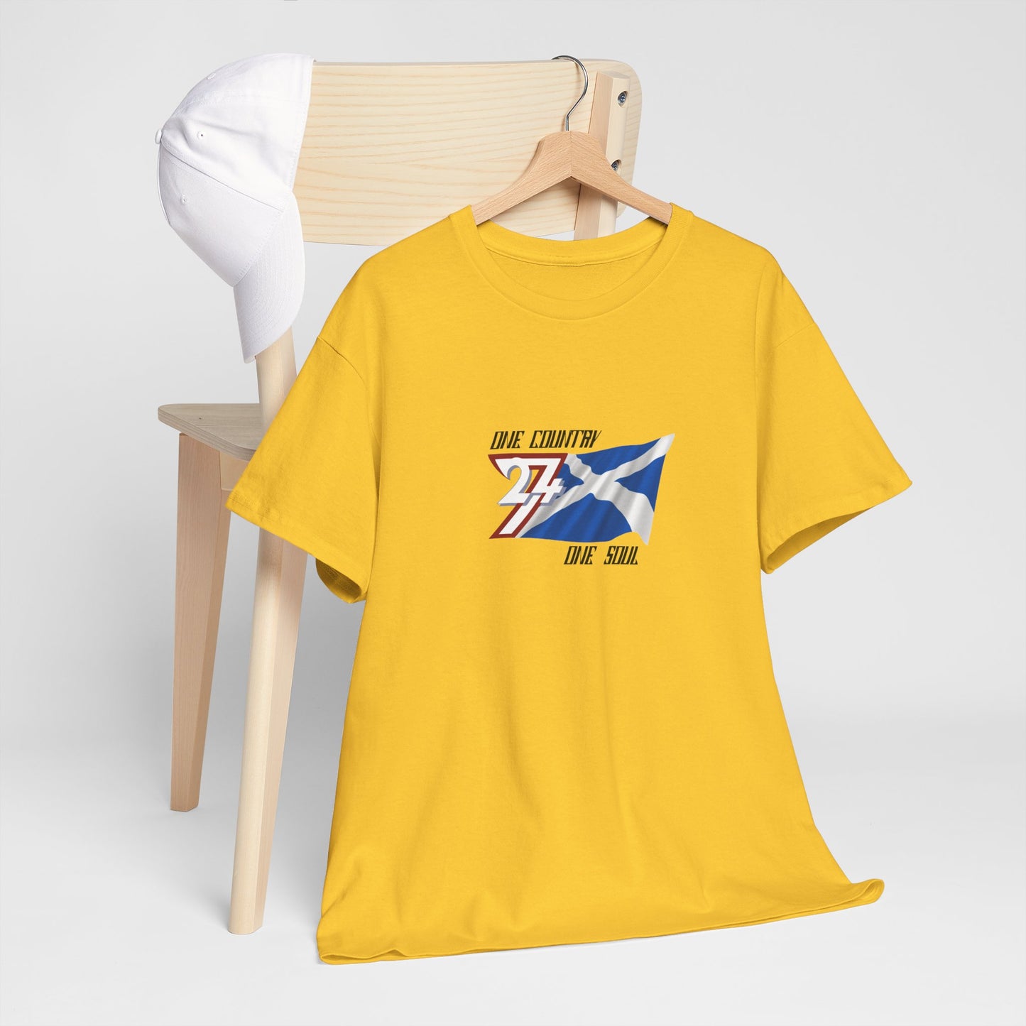 Unique Design 24/7 Scotland Flag Printed Unisex custom T-shirt daisy