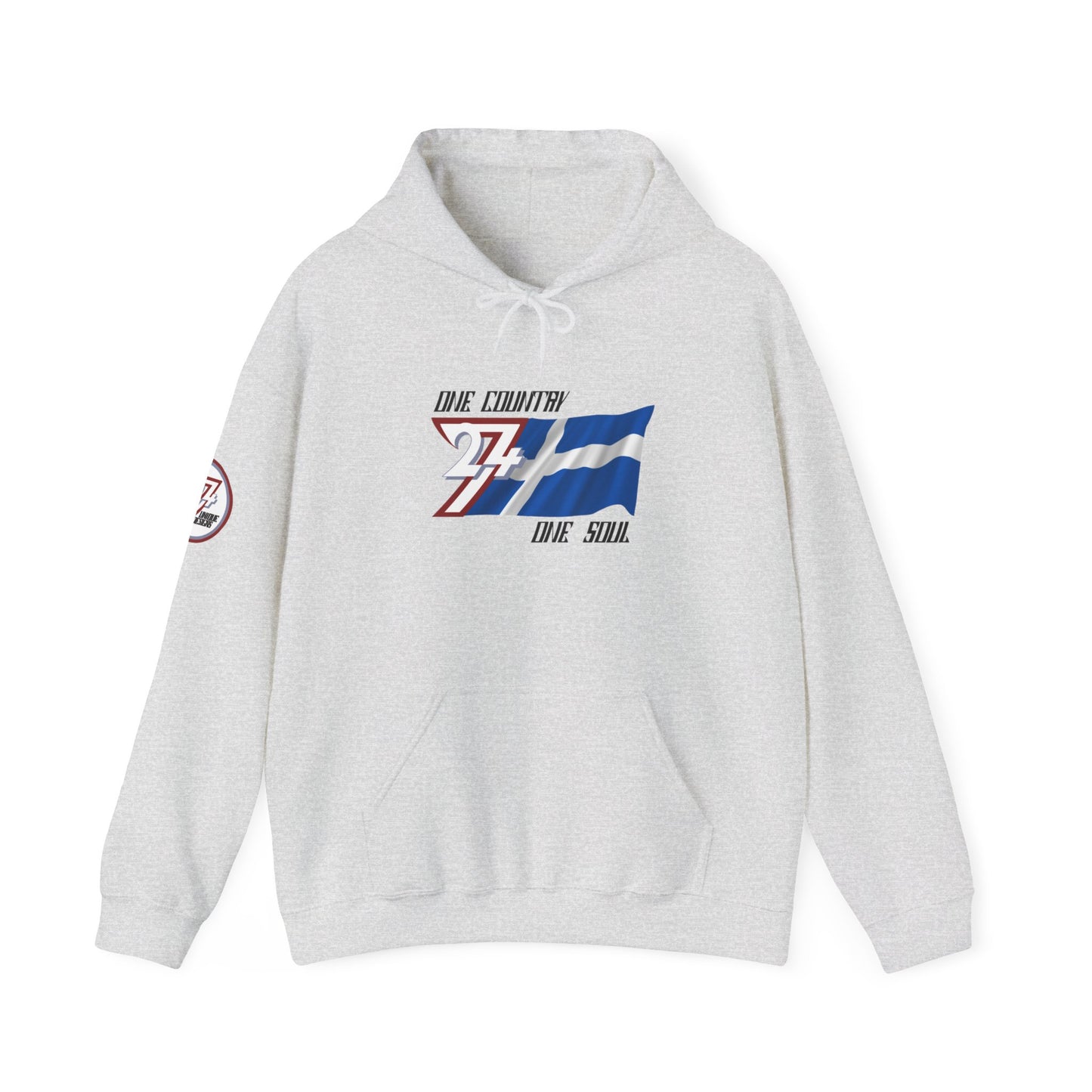 Unique Design 24/7 Finland Flag Printed Unisex custom Hoodie ash