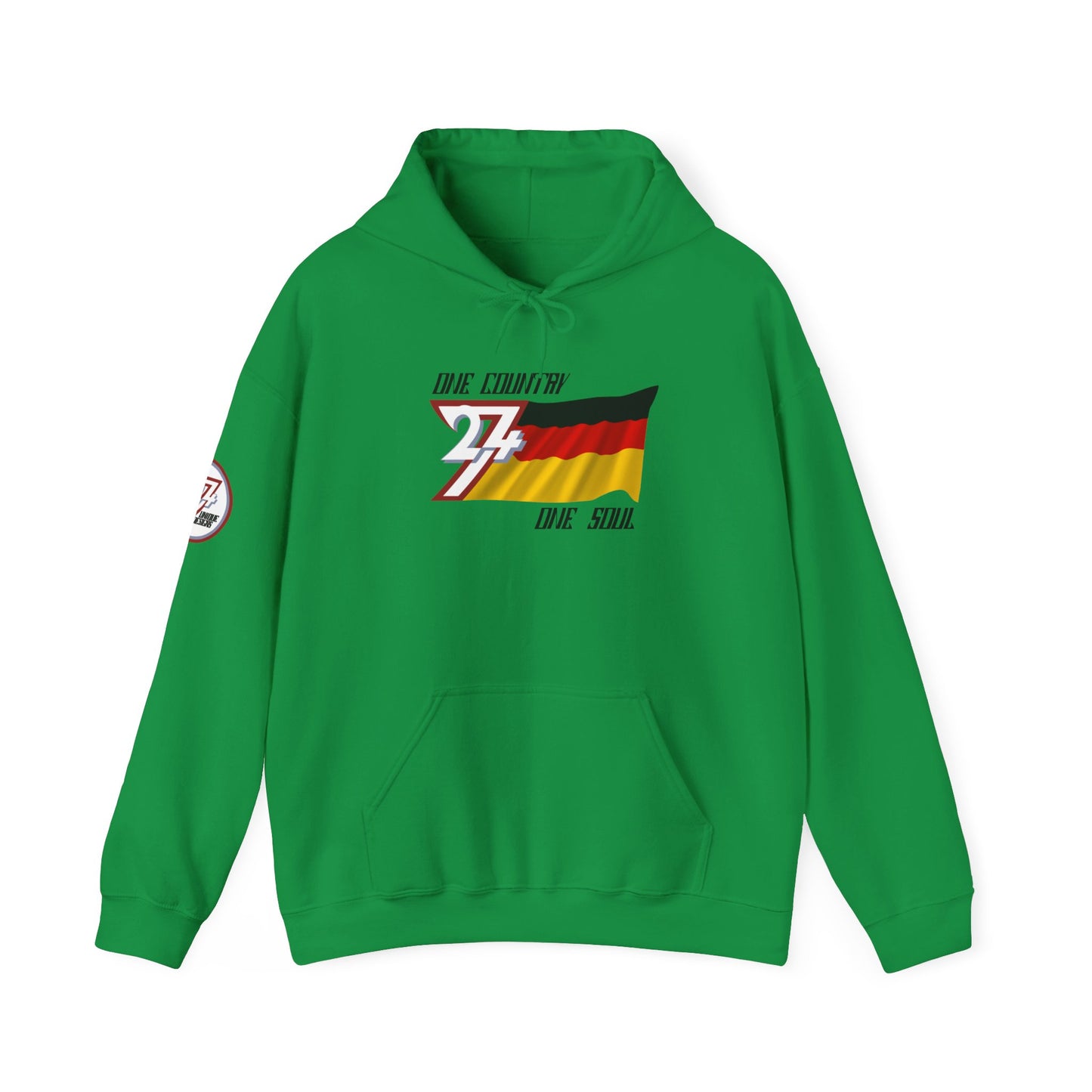 Unique Design 24/7 Germany Flag Printed Unisex custom Hoodie irish green