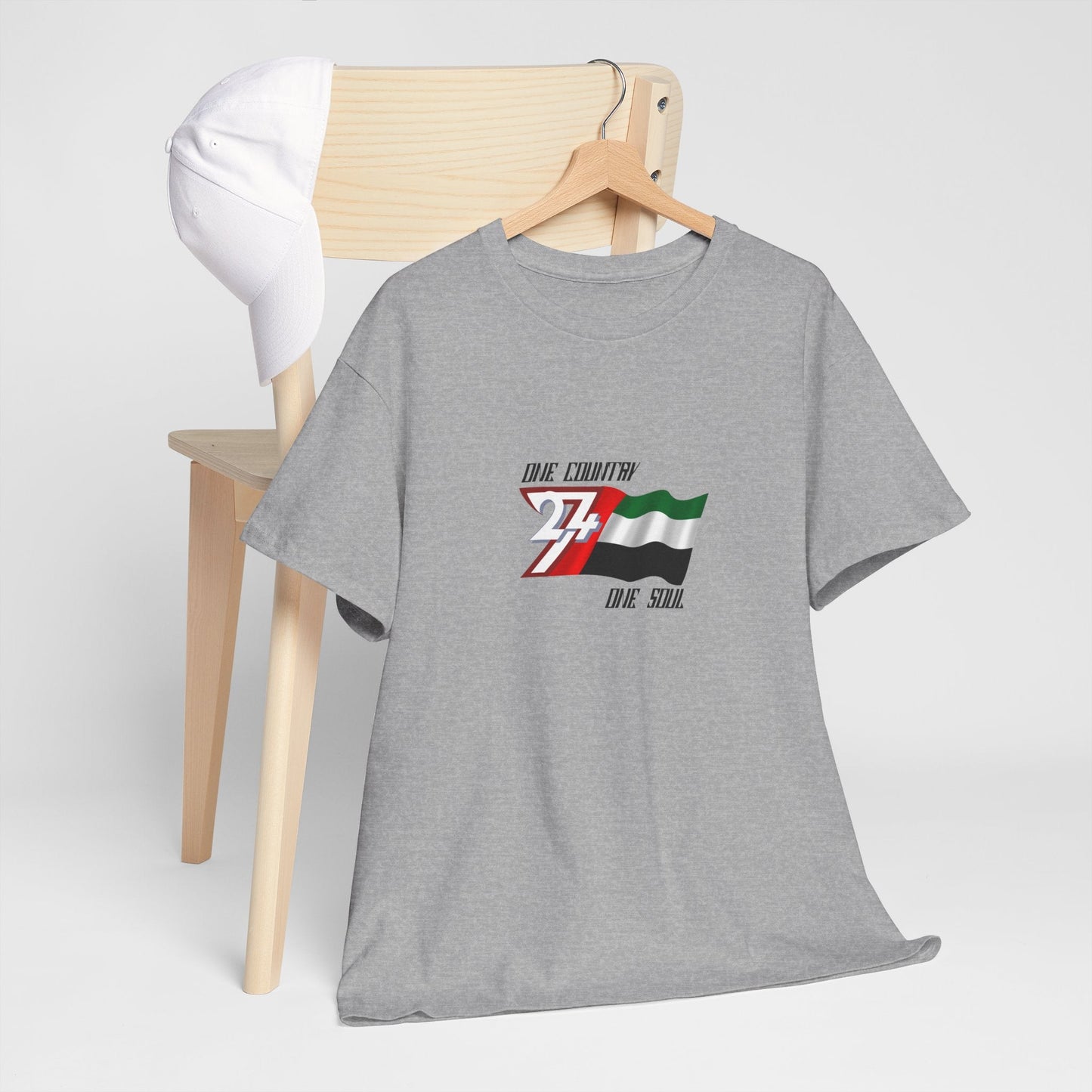 Unique Design United Arab Emirates Flag Printed custom T-shirt sport grey